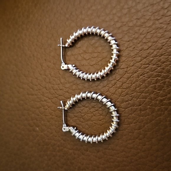 3/$30 Silvertone Huggie Hoop Earrings - Picture 2 of 3